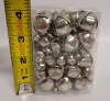 New - 250pcs Arts & Crafts Silver Shiney Jingle Bells , Various Sizes - 2