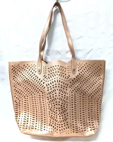 Stella & Dot Rose Gold Peekaboo Marseilles Tote 17.75" x 5" x 13.5" Tall