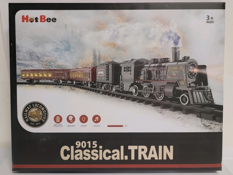 New - Hot Bee Metal Alloy Electric Trains with Steam Locomotive