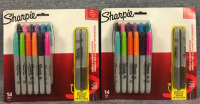 Two 14 Pack New Sharpie Fine permanent Markers