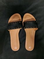 Flat Side Sandals For Women With Spike Details 10-10.5