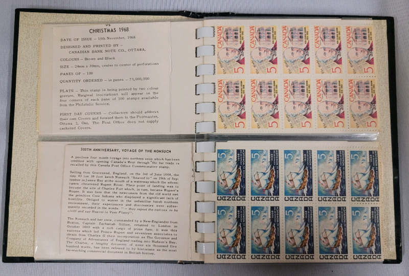 Canada Post Late 60s / Early 70s Postage Stamp Blocks , Unused . 270+ Stamps