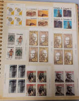 Vintage Canada Post 8-Cent to 2-Dollar Postage Stamp Blocks , Unused . 380+ Stamps , $32+ Unused