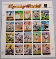 2000 US Postal Legends of Baseball All Century Team Stamp Sheet , 33 Cent Stamps