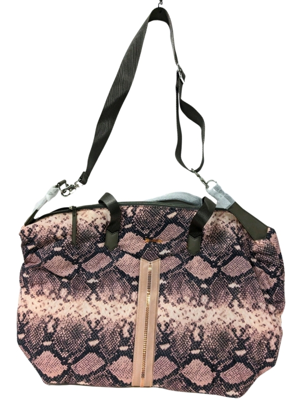 New Stella & Dot Crush It Carry-On Bag w Crossbody Strap Blush Snake 15.5" x 22" x 14" Depth: 8"