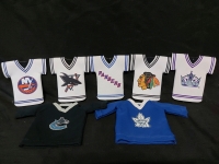 Variety Of NHL Teams Beer Bottle Jerseys