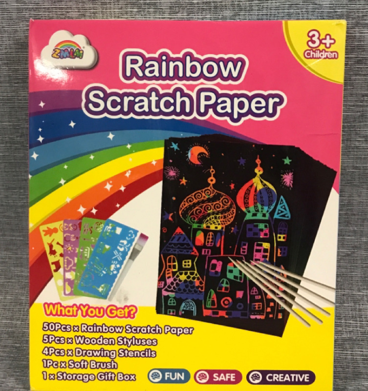 Rainbow Scratch Paper Set Lot