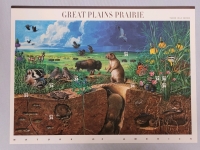 2001 US Postal ' Nature of America : Greater Plains Prairie ' Stamp Sheet , 34 Cent Stamps