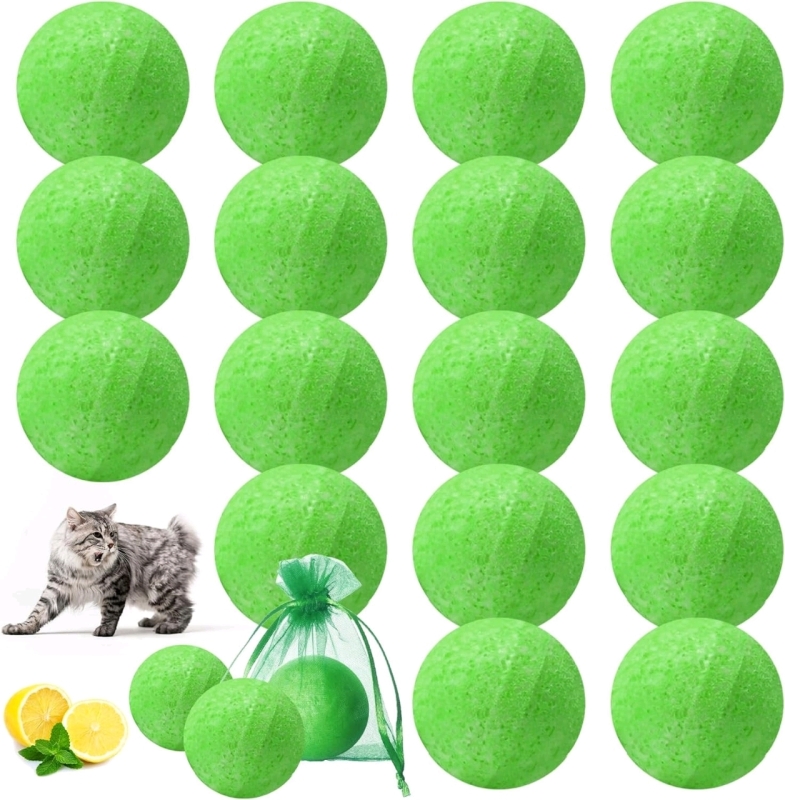 New Concentrated Cat Repellent : 20 Repellant Balls, 1.4oz each