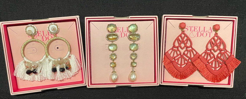 3 NEW in box Stella and Dot earrings