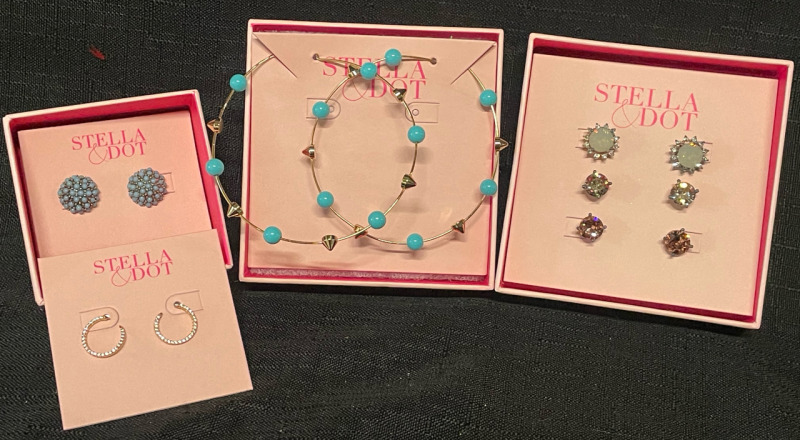 6 NEW in box Stella & Dot earrings