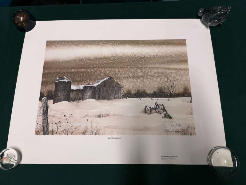 Vintage Unframed Print "Winter Storm* Robert D. Gwynn, Junior