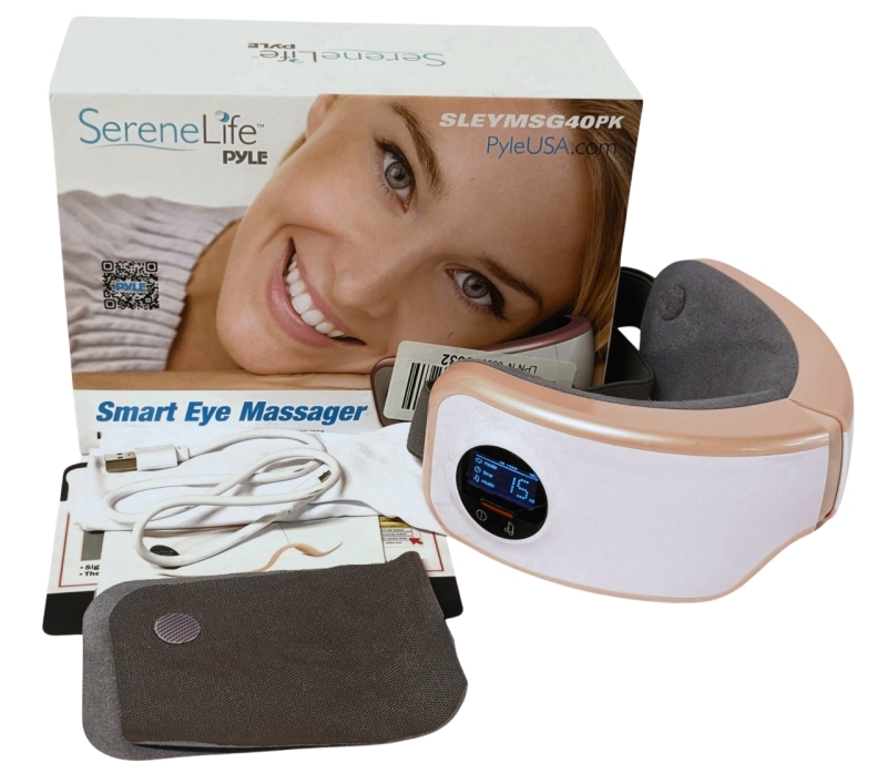 New! Pyle SereneLife Digital Eye Massager with Heat & Pressure Point Therapy