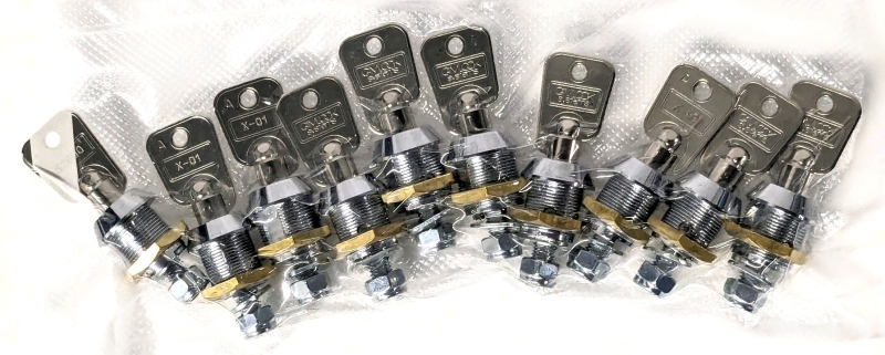 New! 10 Camlock Systems Tubular Cylinder Core Locks w Keys