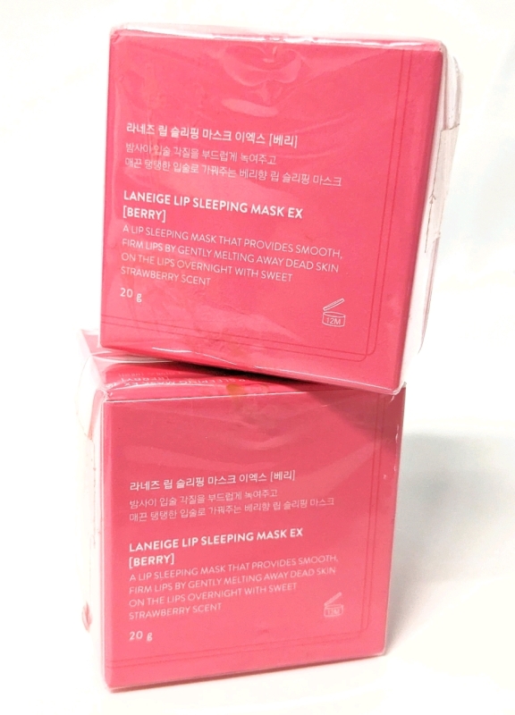 New! 2 Sephora LANEIGE Lip Sleeping Mask Intense Hydration - Berry (20g ea)