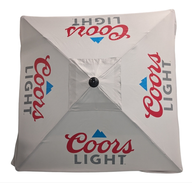 coors banquet patio umbrella Treasure Garden 11 ft Octagonal Outdoor (High-Perform NEW COORS BLUE 4-PANEL PATIO