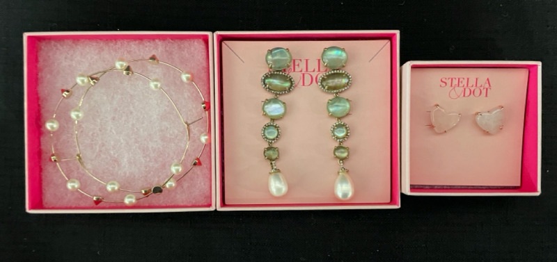 3 NEW in box Stella and Dot earrings