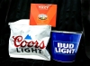 3 New Promotional Berr & Booze Items: Coors Light Cooler Bag, Bud Light Beer Pail & Vizzy Hard Seltzer Mini Inflatable Can Holder