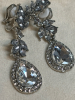 5 Modern Clear Rhinestone Drop Earrings - 5