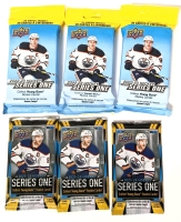 6 New Sealed Upper Deck NHL 2022-23 Hockey Series One Trading Cards (3 Packs of 30 Cards ea + 3 Packs of 4 Cards ea)