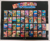 2005 US Postal ' Wonders of America ' Stamp Sheet . 39 Cent Postage Stamps