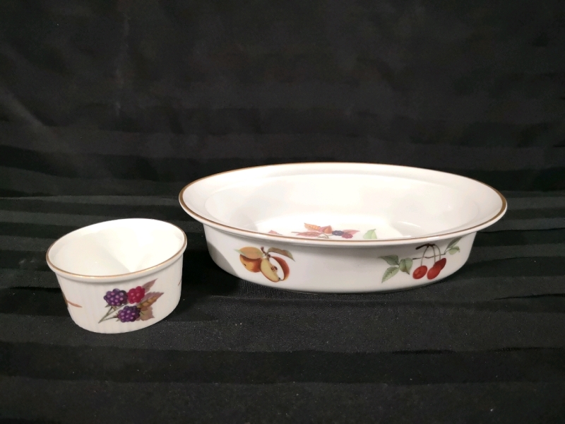 Vintage Royal Worcester Dishes - Fruit pattern