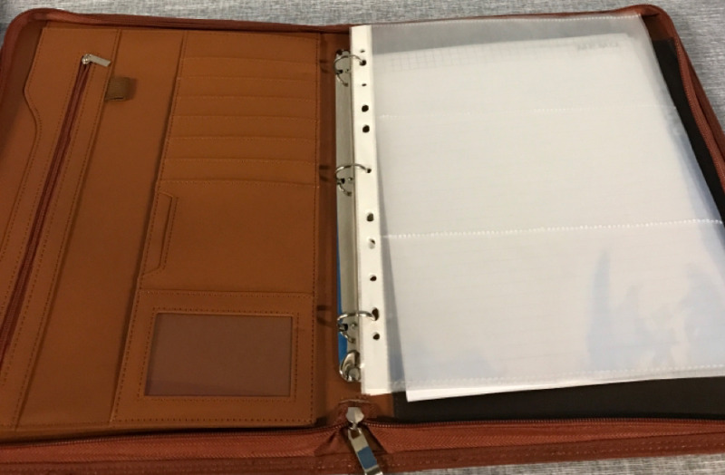 14”x10” Leatherlike Work Organizer Binder