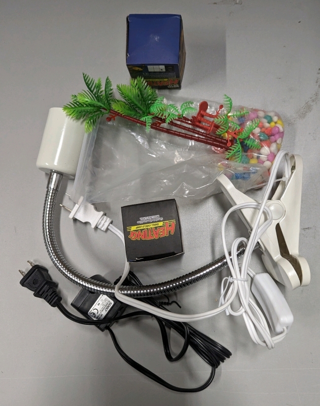 Turtle Tank Accessories - Pump and Heat Lamp Included.