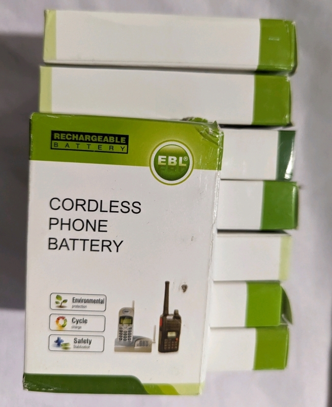 8 New EBL 3.6V 1000mAh Rechargeable Cordless Phone Batteries 2-Pack Compatible with 53615 m53615 KEBTt-071-A KEBT-071-B KEBT-071-C KEBT-071-D Talkabout 5950 T4800 T4900 T5000 T5800 T9500R FV500 Series HKNN4002A HKNN4002B