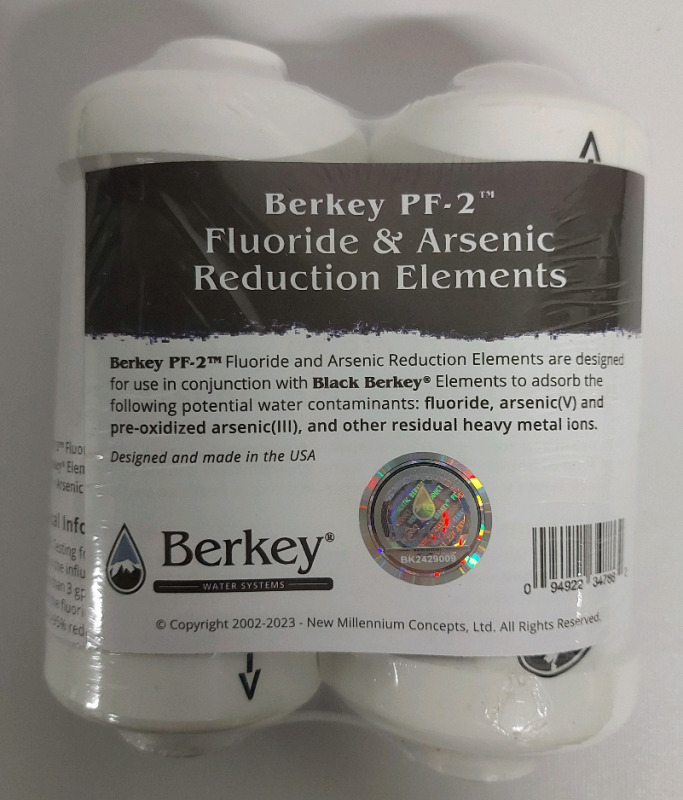 New Berkey PF-2 Fluoride & Arsenic Reduction Elements