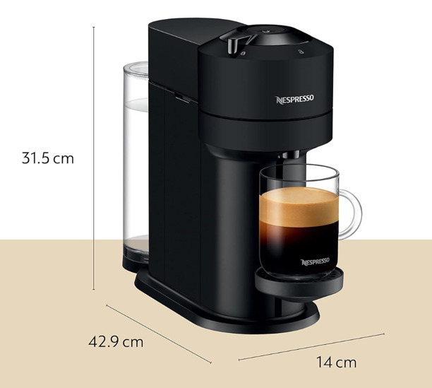 BNIB Nespresso Vertuo Next Coffee and Espresso Machine by De'Longhi, Matte Black