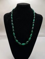 Vintage 22" Malachite Necklace