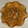FENTON Marigold Carnival glass 3&rdquo; H 7&rdquo; W Footed Bowl - 2