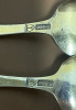 2 TOSTRUP Norway Enamel and Sterling salt spoons - 2