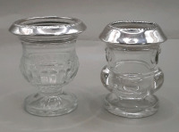 Vintage 2 Sterling Silver Rimmed Match Holders Talllest is 3 1/8"