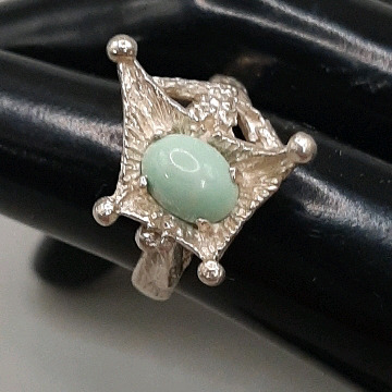 Vintage Sterling Silver 5 3/4 Ring with Stone
