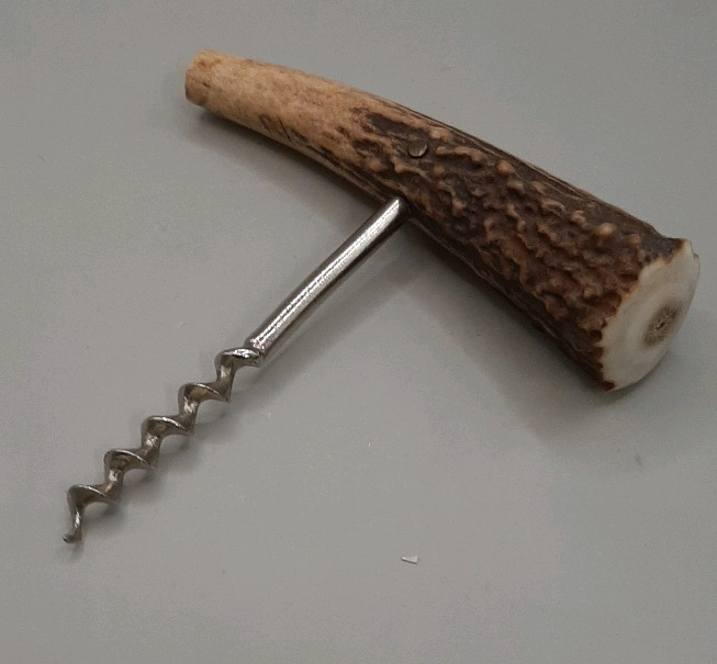 Vintage Stag Horn Corkscrew 4" Tall