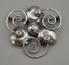 Vintage MCM 830 Silver Scandinavian 1.5" Brooch