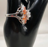 Vintage Sterling Silver & Rhinestone Ring Size 8 3/4 - 2