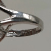 Vintage Sterling Silver & Rhinestone Ring Size 8 3/4 - 3