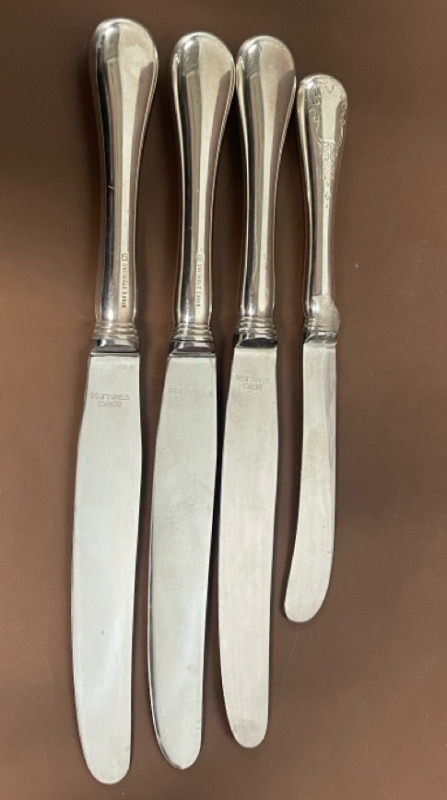 4 BIRKS Sterling dinner knives