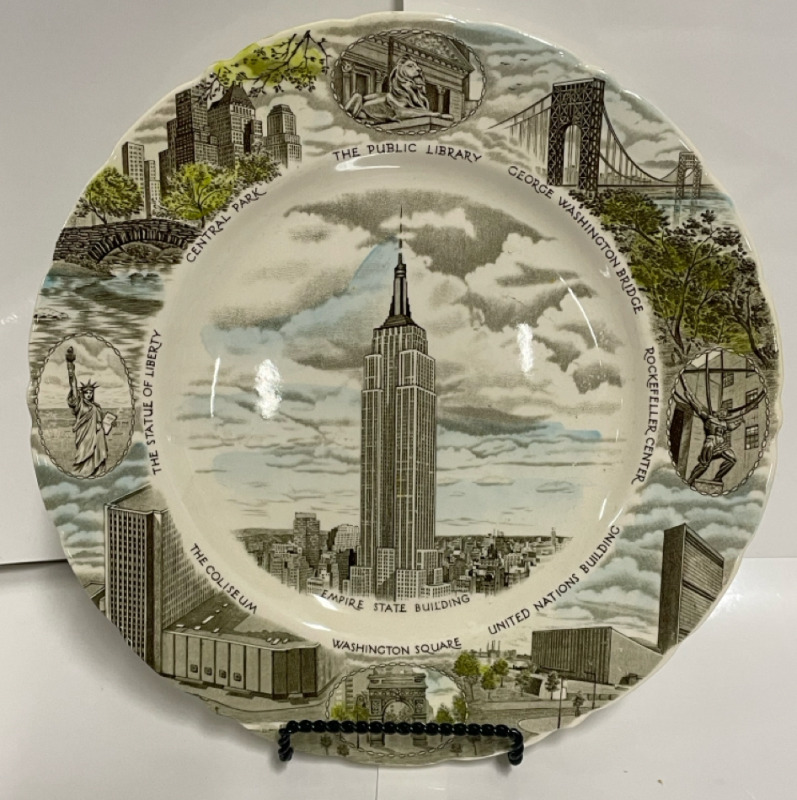 Johnson Bros Empire State Building 10” Plate