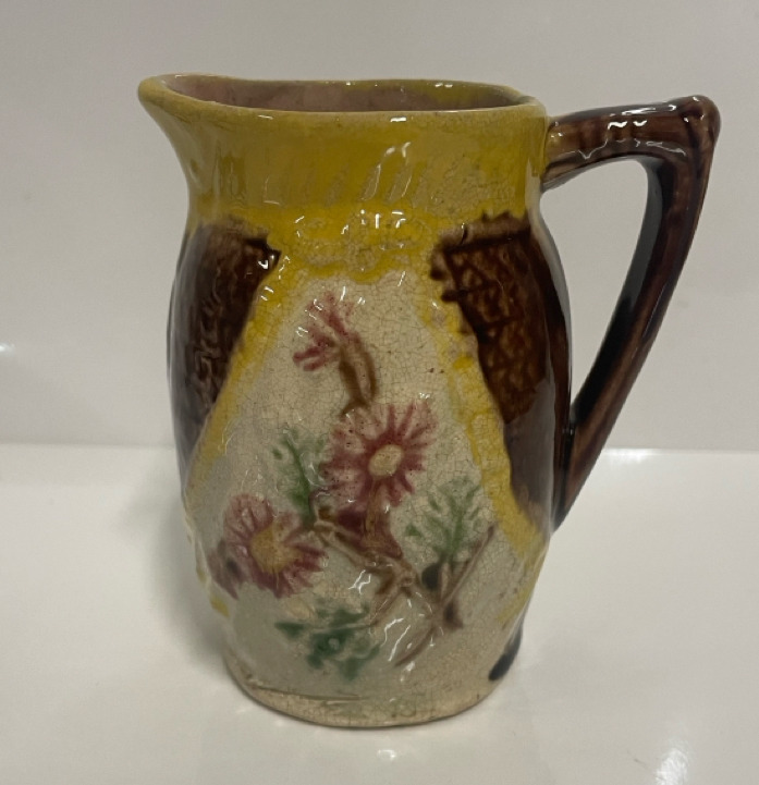 Antique Majolica 4” pitcher