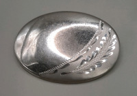 Vintage 1.75" Oval Sterling Silver Brooch