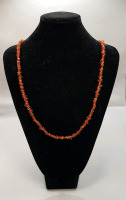 Vintage 30" Polished Amber Bead Necklace