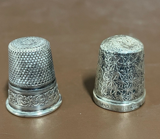 2 Sterling thimbles