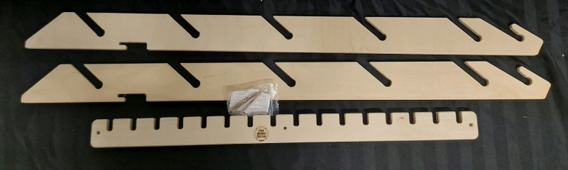 Wooden Skateboard Wall Rack 46" Long