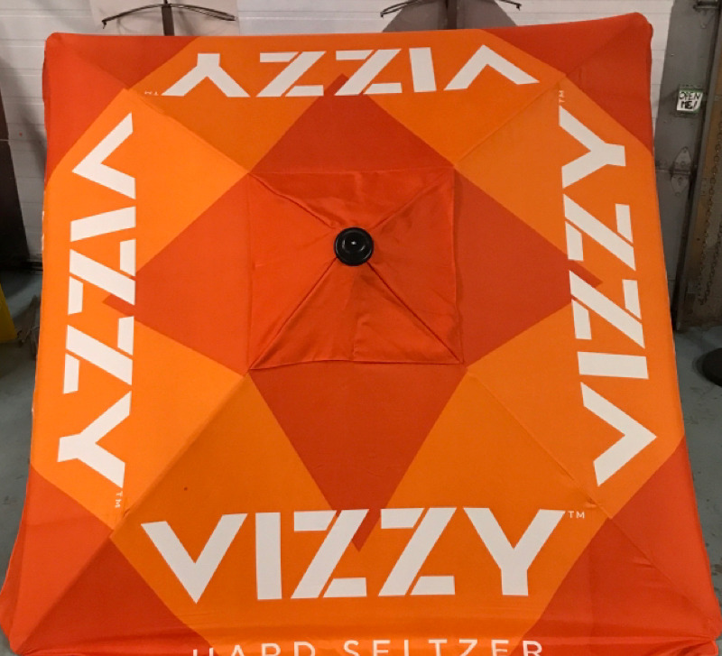 75” Vizzy Hard Selzter Umbrella with two 43” poles