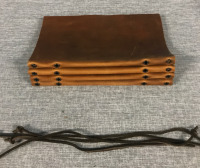 4 Leather Book Covers With Bindings 9.5&rdquo;x6&rdquo;