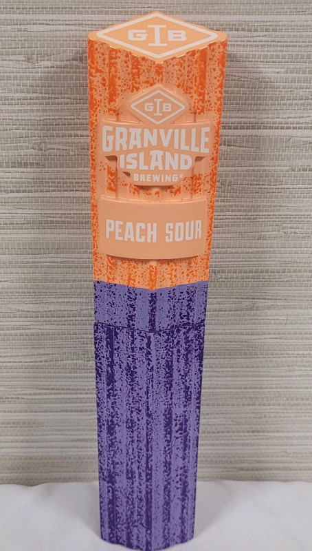 New - Granville Island Brewing Peach Sour Bar Tap Handle . Measures 11" Tall